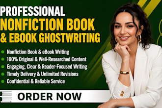 ghostwrite your non friction book and ebook, be your pro ebook writer