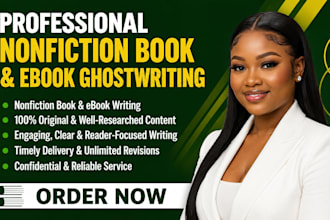ghostwrite your non friction book and ebook, be your pro ebook writer