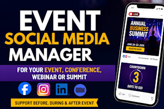 manage social media for your event, conference webinar or summit, eventbrite