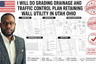 grading drainage and traffic control plan retaining wall utility in utah ohio