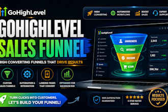 design a high converting gohighlevel sales funnel or go high level landing page