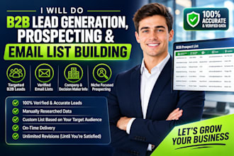 do b2b lead generation, prospecting and email list building