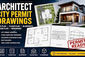 city permit drawing blueprint architect for house house plan, garageplan,2dfloor