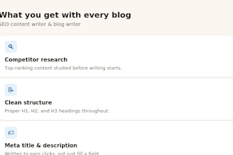 write SEO optimized blog posts and website content