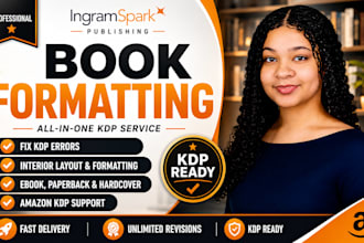 format and publish your book on ingramspark and KDP