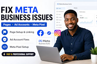 fix meta business suite problems, ad account restrictions and meta pixel setup