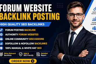 forum posting, forum website, seo backlink, online community discussion website