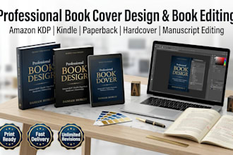 design a professional book cover and edit your manuscript