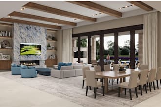 create realistic 3d interior design, lighting, rendering and modeling