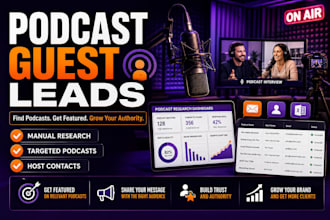 find targeted podcast guest opportunities and host contacts for your outreach