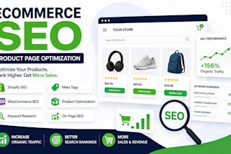 do ecommerce SEO and product page optimization for your online store