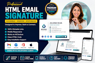 email signature design clickable html email signature for gmail outlook app mail