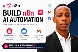build n8n ai automation for meeting notes, email summariser, gmail reply