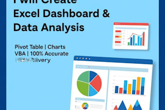 create excel dashboard, sales report and data analysis