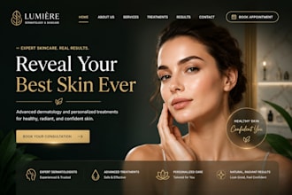 design wix dermatologist website skin care clinic cosmetic treatment website