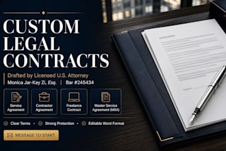 draft a legally binding master service agreement contract
