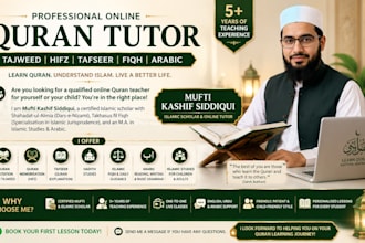 be your online quran teacher and quran tutor with tajweed