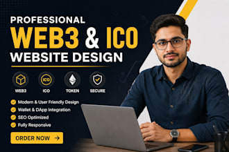 design a web3, crypto, ico, token, and presale website
