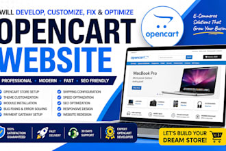 customize setup and fix opencart website bug issues errors