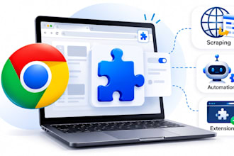 develop chrome extensions, bots and web scrapers