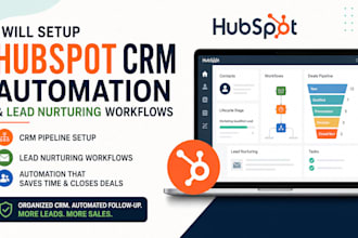 setup hubspot CRM automation, lead nurturing and pipelines