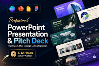 do master powerpoint presentation design, investor pitch deck and google slides