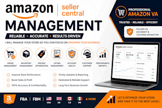 be your amazon fba fbm virtual assistant for seller central management