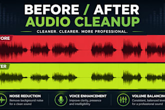professionally clean up and enhance your dialogue audio
