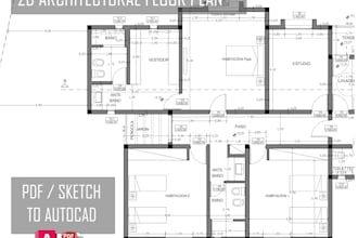 draw professional 2d floor plans in autocad