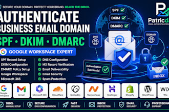 authenticate business email domain with spf dkim dmarc records google workspace
