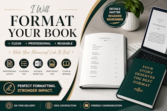 format your book and e book professionally