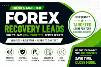 provide fresh forex recovery leads and verified trading recovery prospects