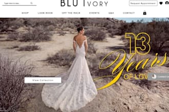 design bridal shop website bridal boutique bridal store website