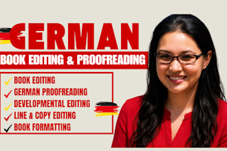 professionally edit and proofread your german text, document, until perfection