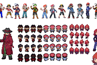 make custom pokémon gba, gbc nds player sprites and implement them for rom hacks