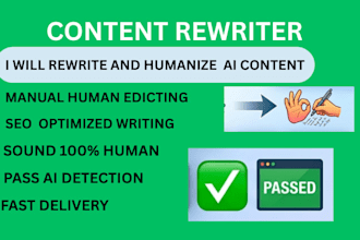 humanize ai content, rewrite chatgpt text to sound natural and pass ai detection