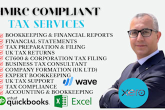 be UK accountant for vat returns, annual accounts and corporation tax returns