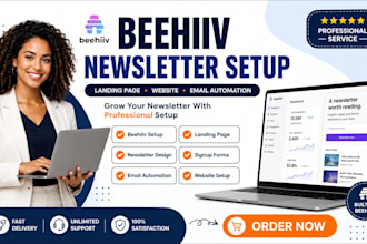 setup beehiiv account newsletter website and automation