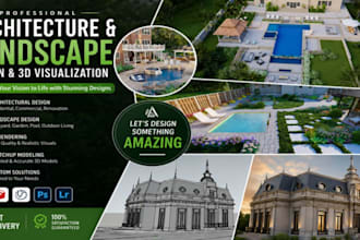 design architectural floor plan 3d house model and landscape design