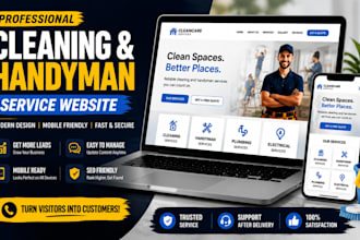 design a professional cleaning and handyman,service website