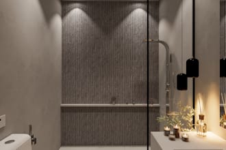 design and 3d render your modern bathroom and washroom
