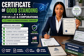get certificate of good standing or existence for your US company