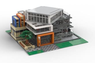 design a creative custom lego moc model in bricklink studio for you