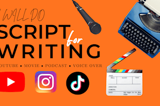 write a youtube script movie script or screenplay