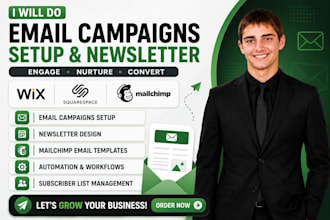 do wx squarespace email campaigns setup newsletter, mailchimp email template