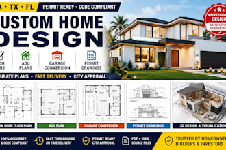 ca tx fl design custom home floor plans adu garage conversion drawings