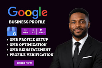 setup gmb profile optimize gmb reinstate suspended gmb