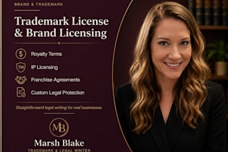 draft trademark license, brand licensing, royalty, IP license, franchise
