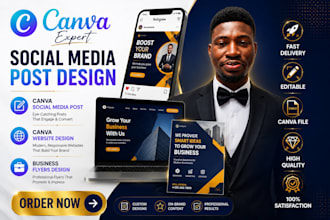 canva design,canva expert,social media post,canva website,business flyer