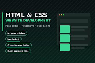 design and develop a responsive HTML CSS website
